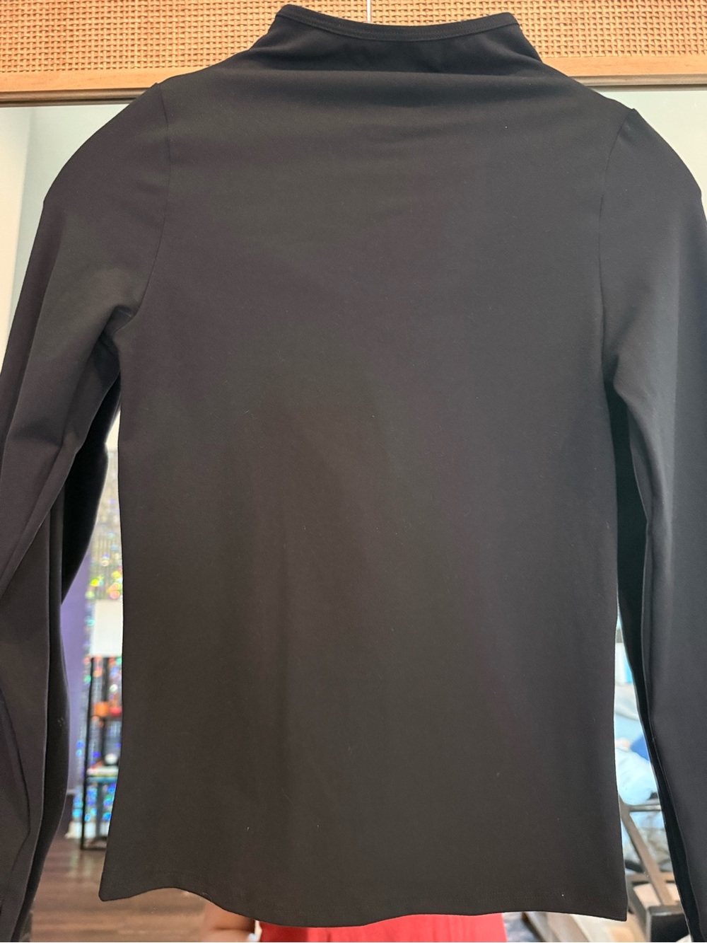 Joah Brown Hook & Eye Cutout Second Skin Sueded Onyx Top M/L - Picture 7 of 8